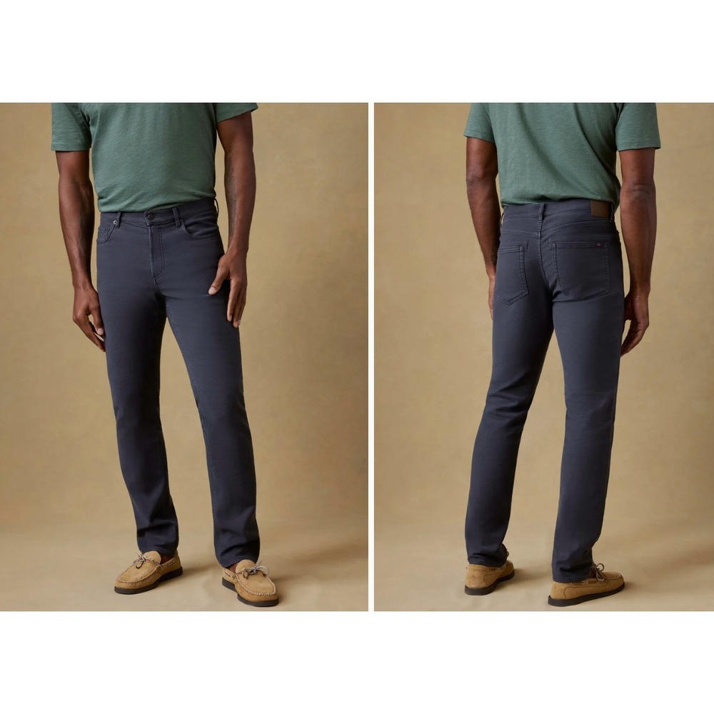 Faherty Stretch Terry‎ 5-Pocket Classic Fit Pants in Navy Men 40x31 Yarn-Dyed